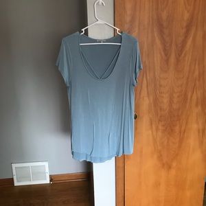 Light blue top